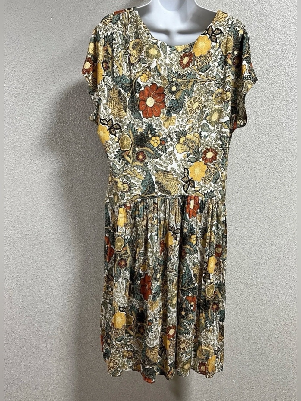 Peruvian Connection Womens Akiko Beeswax Short Streatchy Short Sleeve Dress XL - Picture 7 of 14